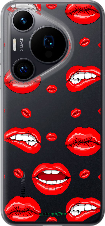 Силиконовый чехол Губы v3 для Huawei Pura 70 - 5477u-3703 изображение 
