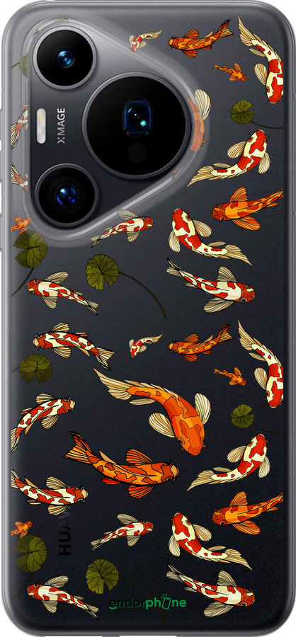 Силиконовый чехол Рыбы Кои для Huawei Pura 70 - 5535u-3703 изображение 