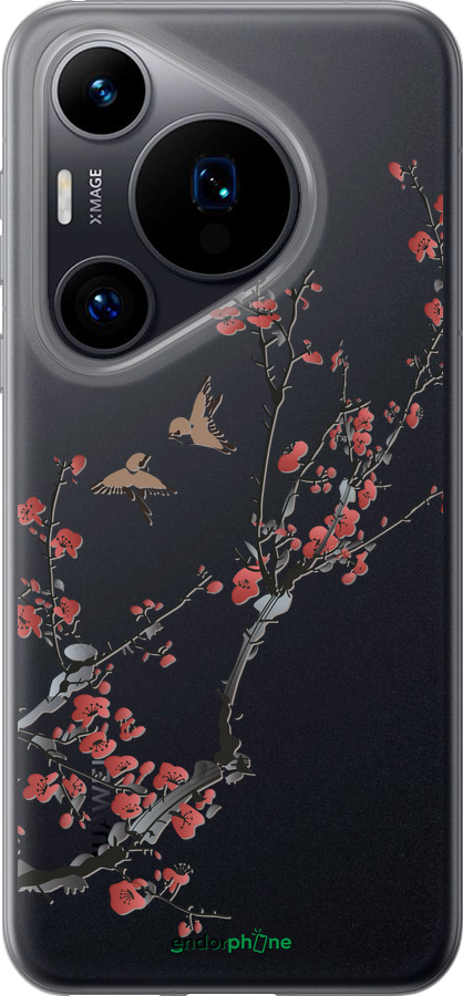 Силиконовый чехол Сакура v2 для Huawei Pura 70 - 5538u-3703 изображение 