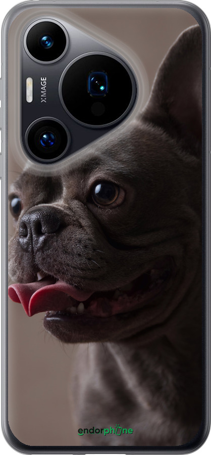 Силіконовий чехол Милий бульдог для Huawei Pura 70 - 5546u-3703 изображение 