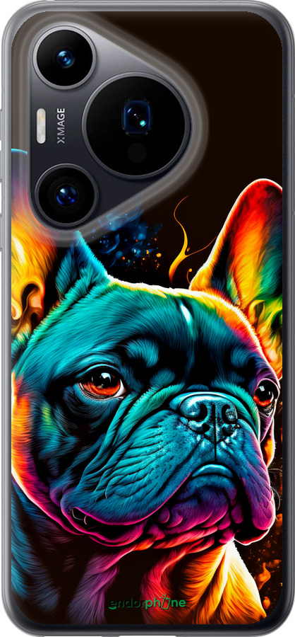 Силиконовый чехол Яркий бульдог для Huawei Pura 70 - 5547u-3703 изображение 