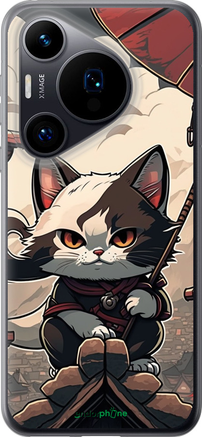 Силиконовый чехол Япония - кот на крыше для Huawei Pura 70 - 5582u-3703 изображение 