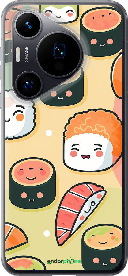 Силиконовый чехол Суши паттерн для Huawei Pura 70 - 5583u-3703 изображение 