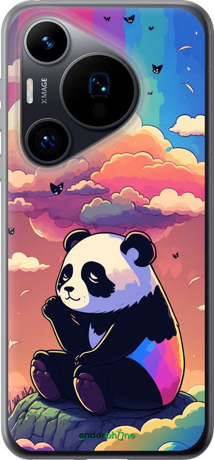 Силиконовый чехол Панда в облаках для Huawei Pura 70 - 5585u-3703 изображение 