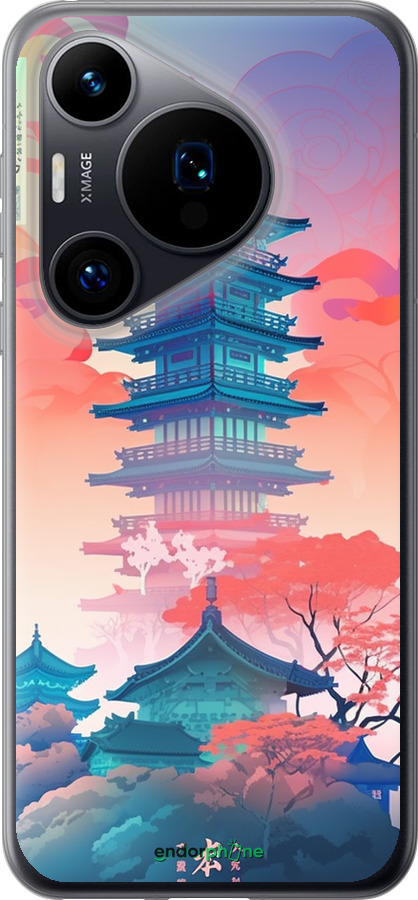 Силиконовый чехол Япония монастырь для Huawei Pura 70 - 5590u-3703 изображение 