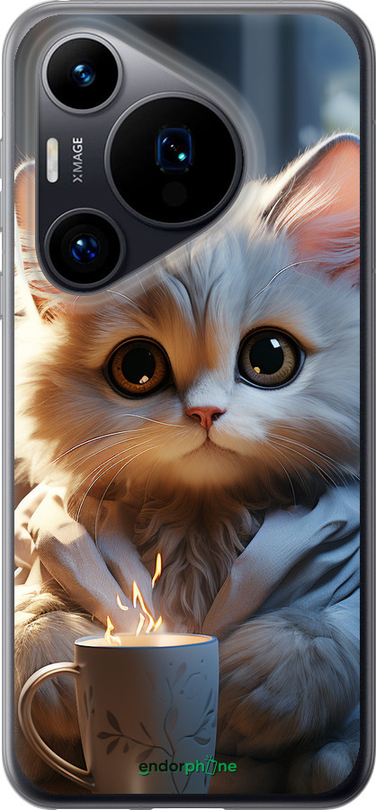 Силиконовый чехол White cat для Huawei Pura 70 - 5646u-3703 изображение 