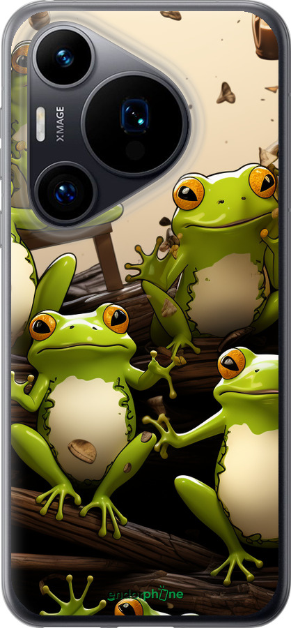Силиконовый чехол Жабки для Huawei Pura 70 - 5656u-3703 изображение 