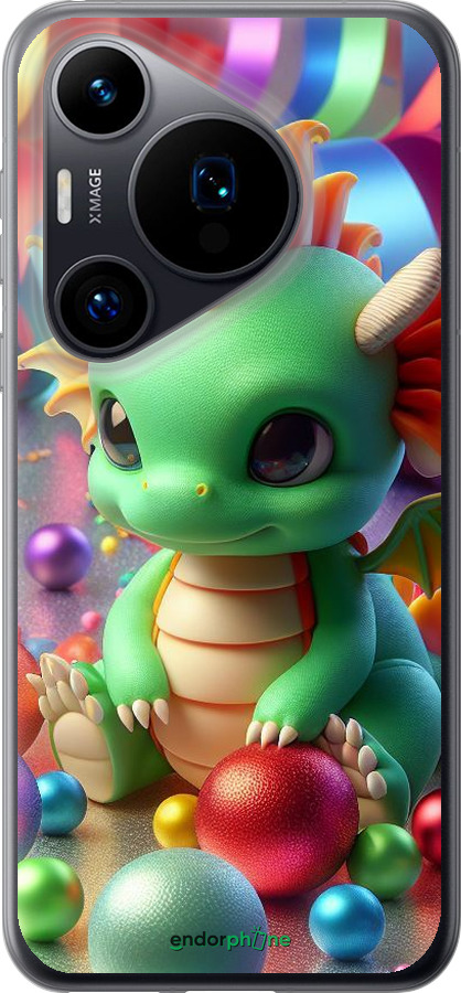 Силиконовый чехол Веселый дракончик для Huawei Pura 70 - 5812u-3703 изображение 