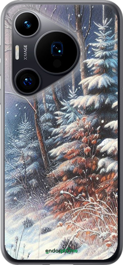 Силиконовый чехол Зимний пейзаж для Huawei Pura 70 - 5814u-3703 изображение 