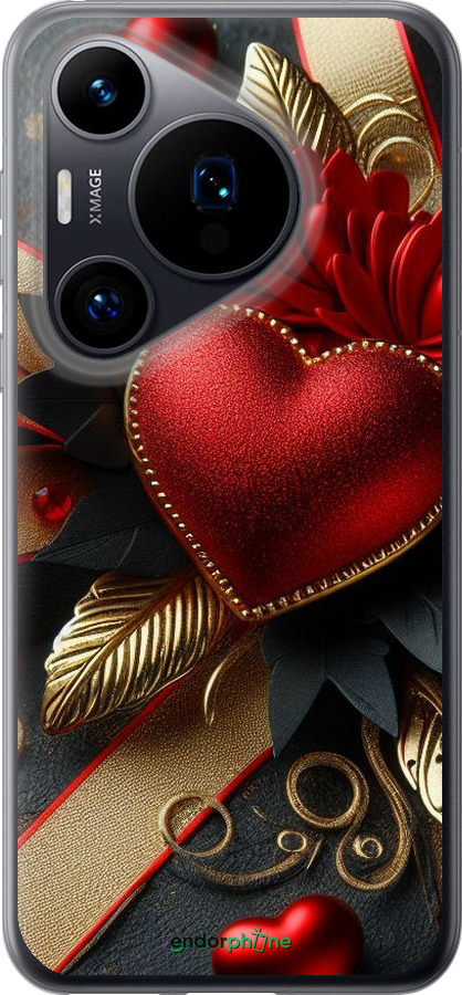 Силиконовый чехол Сердечки v2 для Huawei Pura 70 - 5832u-3703 изображение 
