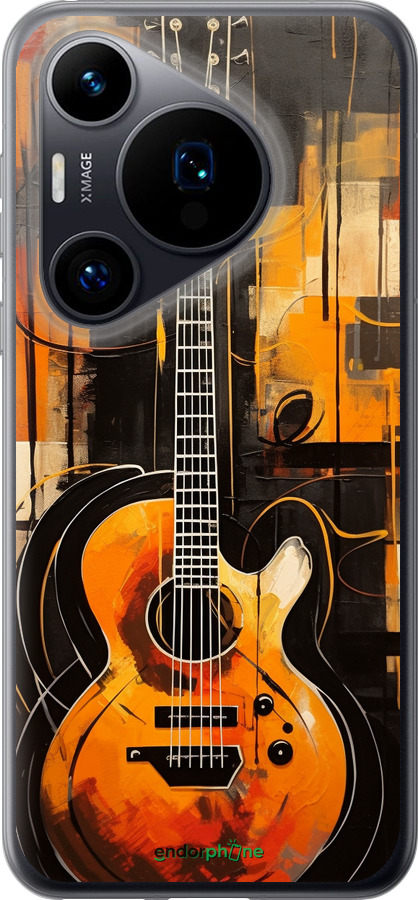 Силиконовый чехол Чехол для телефона Оранжевая Гитара для Huawei Pura 70 - 5934u-3703 изображение 