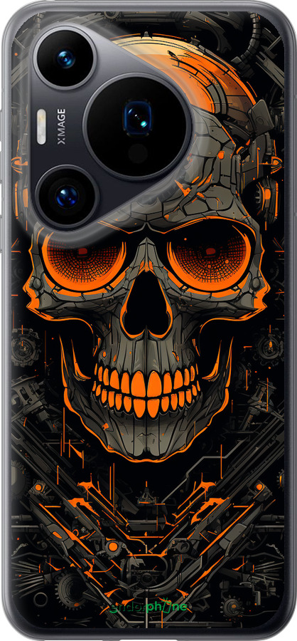 Силиконовый чехол Череп для Huawei Pura 70 - 5952u-3703 изображение 