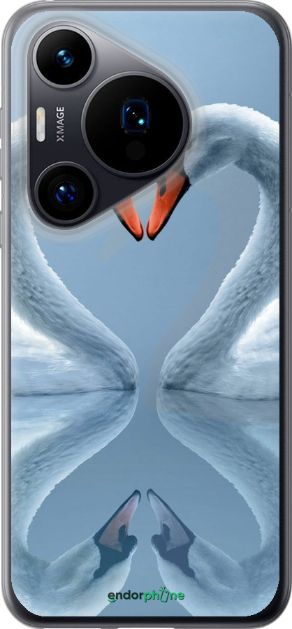 Силиконовый чехол Лебеди для Huawei Pura 70 - 6007u-3703 изображение 
