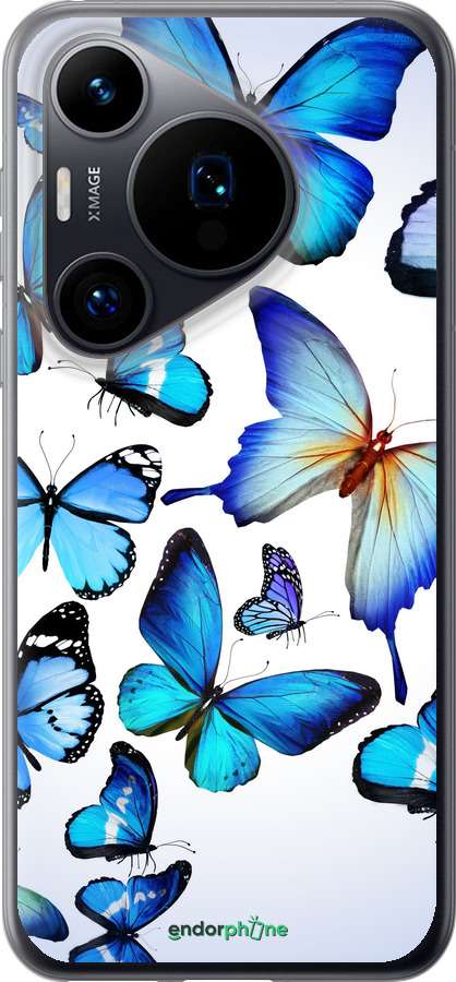 Силиконовый чехол Бабочки для Huawei Pura 70 - 6023u-3703 изображение 