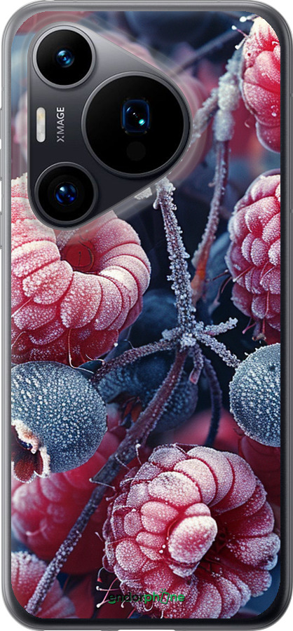 Силиконовый чехол Морозные ягоды для Huawei Pura 70 - 6033u-3703 изображение 