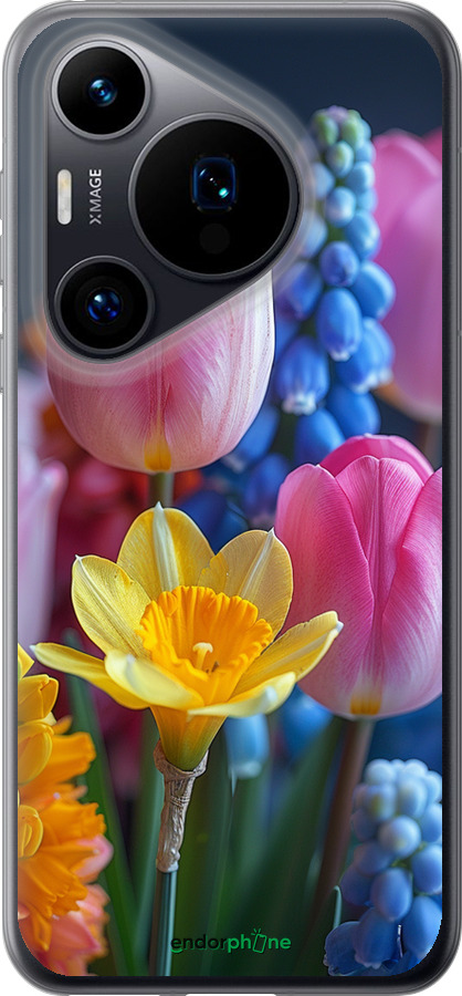 Силиконовый чехол Весенние цветы для Huawei Pura 70 - 6058u-3703 изображение 