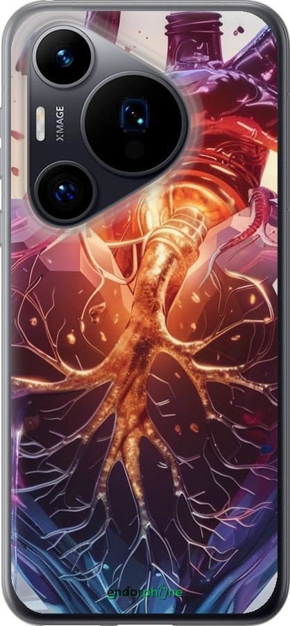 Силиконовый чехол Crystal Heart для Huawei Pura 70 - 6070u-3703 изображение 