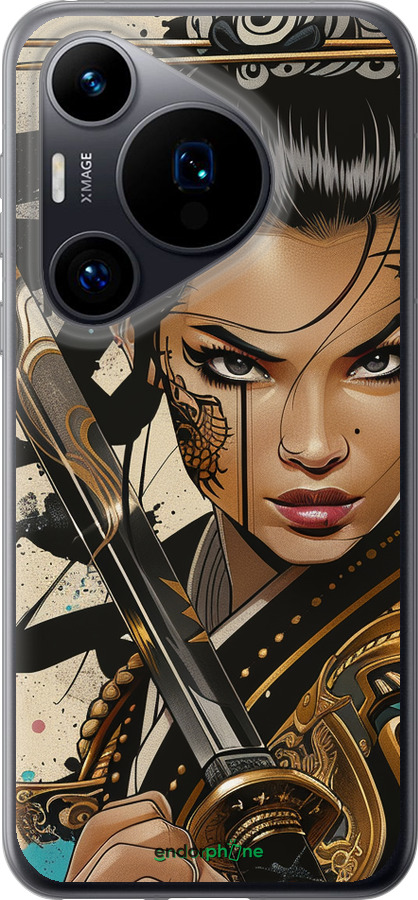 Силиконовый чехол Воительница ветров для Huawei Pura 70 - 6077u-3703 изображение 