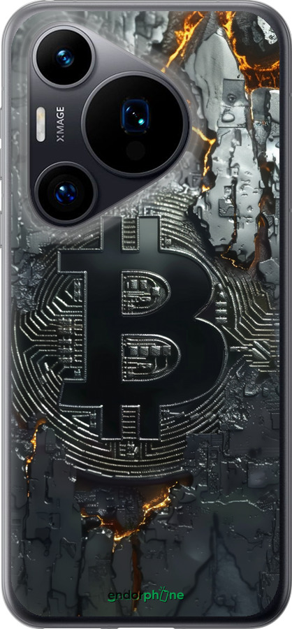 Силиконовый чехол Раскаленный биткойн для Huawei Pura 70 - 6091u-3703 изображение 