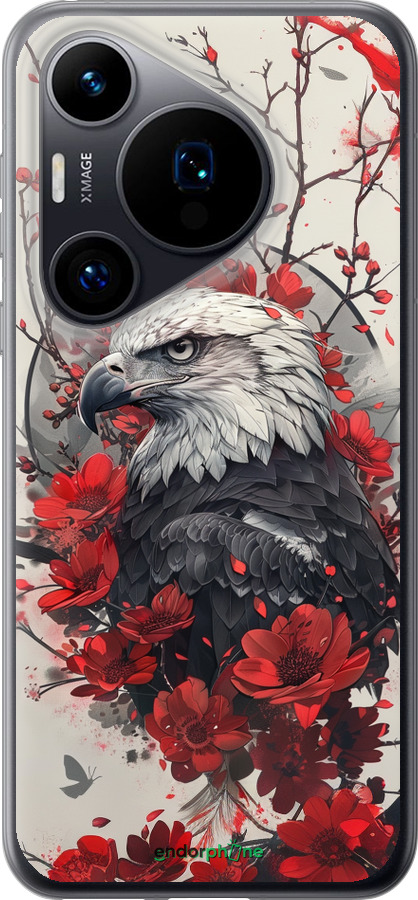 Силиконовый чехол Рубиновый орел для Huawei Pura 70 - 6103u-3703 изображение 