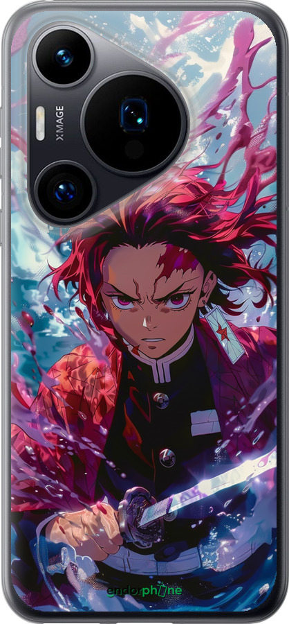 Силиконовый чехол Танджиро Камадо: Клинок рассекающий демонов для Huawei Pura 70 - 6111u-3703 изображение 