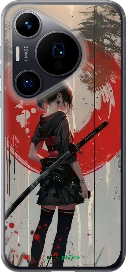 Силиконовый чехол Сумерки воина: Танец с катаной для Huawei Pura 70 - 6123u-3703 изображение 