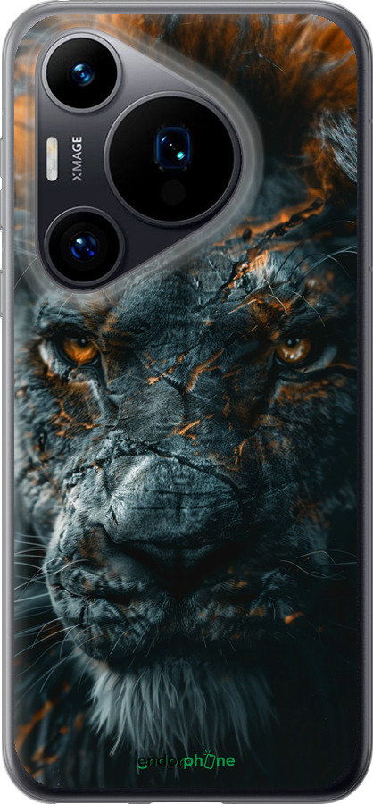 Силиконовый чехол Пламенный лев для Huawei Pura 70 - 6153u-3703 изображение 