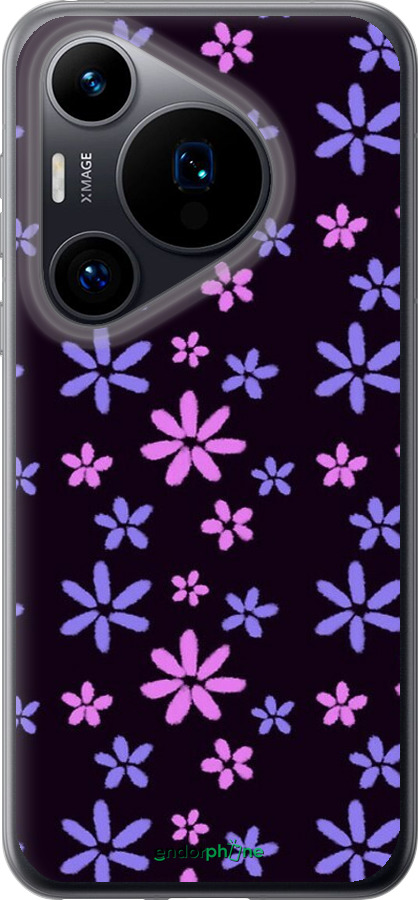 Силиконовый чехол с  цветами для Huawei Pura 70 - 6258u-3703 изображение 