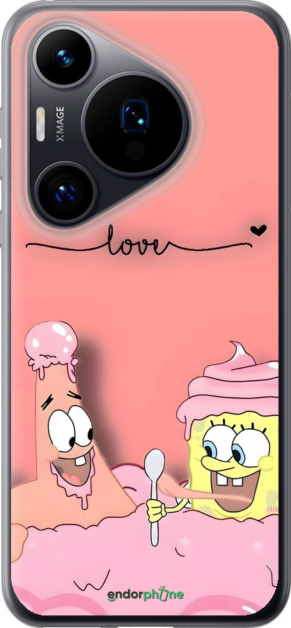 Силиконовый чехол Спанч Боб для Huawei Pura 70 - 6282u-3703 изображение 