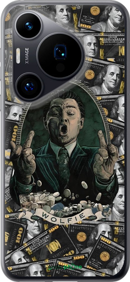 Силиконовый чехол Волк с валл стрит для Huawei Pura 70 - 6287u-3703 изображение 