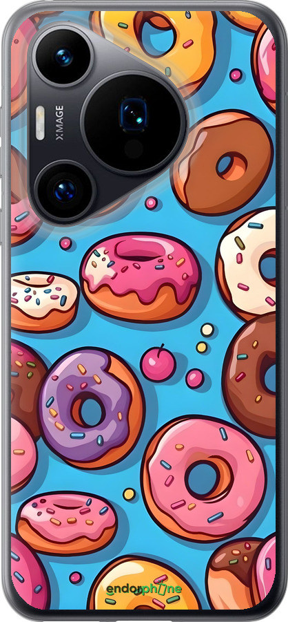 Силиконовый чехол Пончики для Huawei Pura 70 - 6318u-3703 изображение 