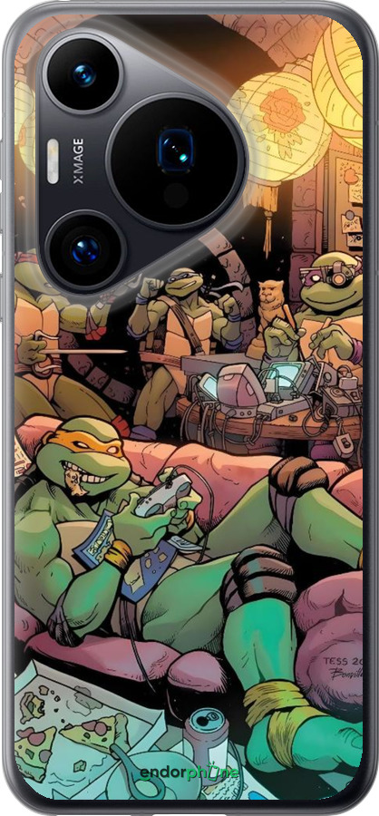 Силиконовый чехол Черепашки нинзя для Huawei Pura 70 - 6346u-3703 изображение 