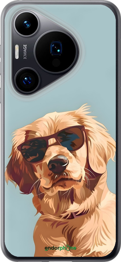 Силиконовый чехол Пес в очках для Huawei Pura 70 - 6381u-3703 изображение 
