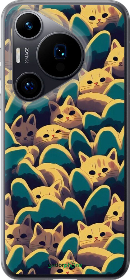 Силиконовый чехол С изображением кошек для Huawei Pura 70 - 6429u-3703 изображение 