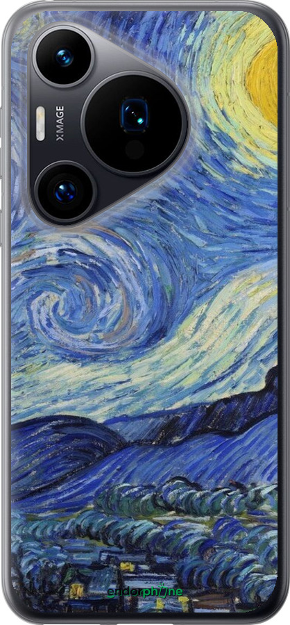 Силиконовый чехол «Звездная ночь» Винсента Ван Гога для Huawei Pura 70 - 6433u-3703 изображение 