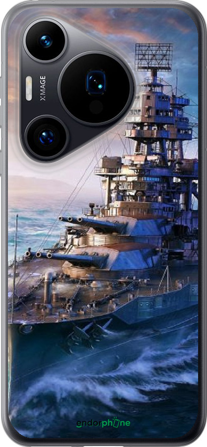 Силіконовий чехол Військовий корабель, world of tanks, wargaming для Huawei Pura 70 - 6461u-3703 изображение 