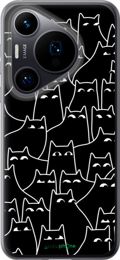 Силиконовый чехол С изображением кошек для Huawei Pura 70 - 6470u-3703 изображение 