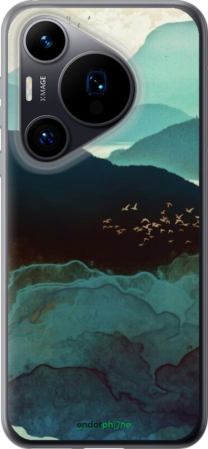 Силиконовый чехол С изображением гор Индиго для Huawei Pura 70 - 6484u-3703 изображение 