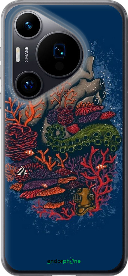 Силиконовый чехол Сердце моря для Huawei Pura 70 - 6506u-3703 изображение 