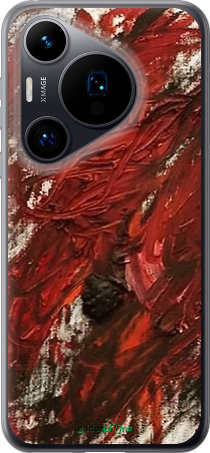 Силіконовий чехол Абстрактна композиція в червоних тонах для Huawei Pura 70 - 6541u-3703 изображение 