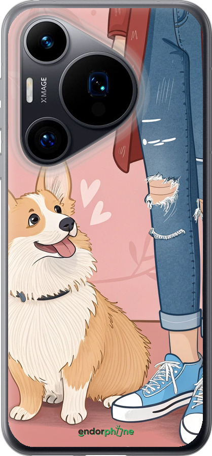 Силиконовый чехол Корги 3 для Huawei Pura 70 - 6707u-3703 изображение 