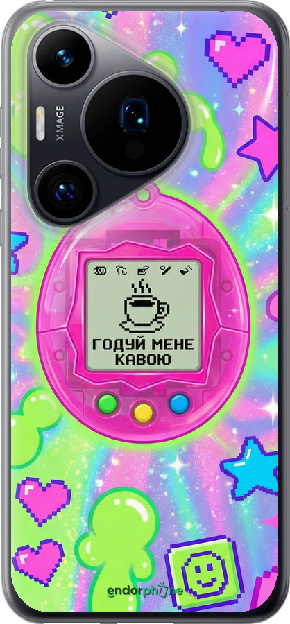 Силиконовый чехол Y2K Aesthetic Retro Pet: Годуй мене кавою для Huawei Pura 70 - 6784u-3703 изображение 