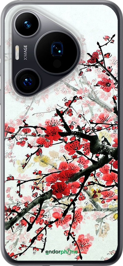 Силиконовый чехол Цветущий куст для Huawei Pura 70 - 831u-3703 изображение 