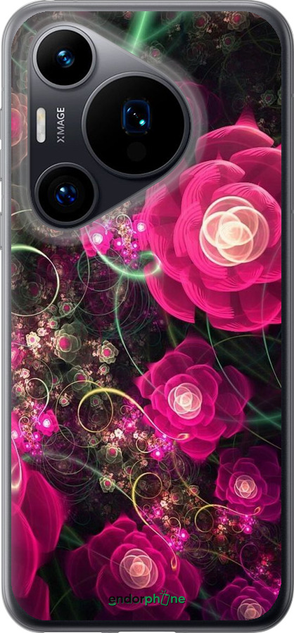 Силиконовый чехол Абстрактные цветы 3 для Huawei Pura 70 - 850u-3703 изображение 