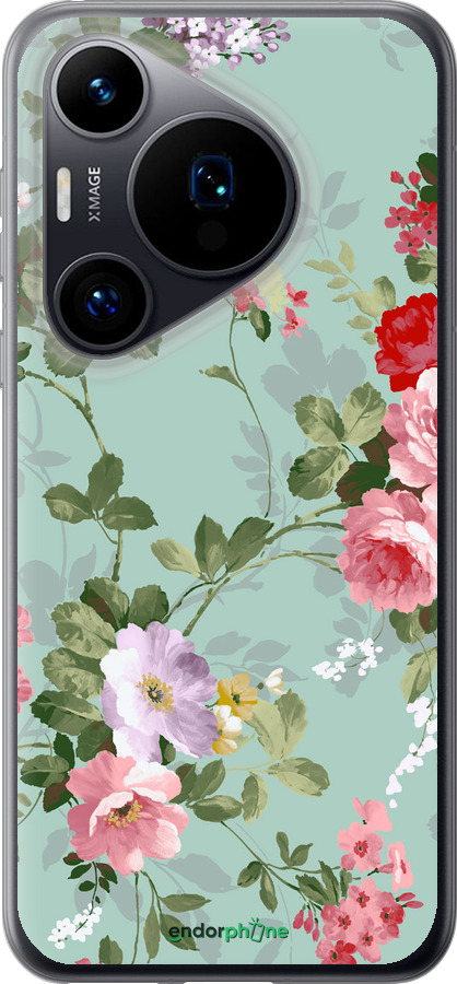 Силиконовый чехол Цветочные обои 2 для Huawei Pura 70 - 862u-3703 изображение 