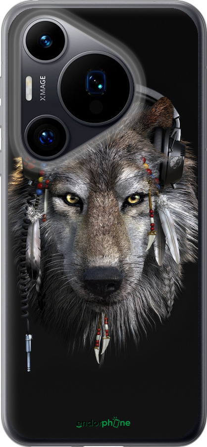 Силиконовый чехол Волк-меломан для Huawei Pura 70 - 875u-3703 изображение 