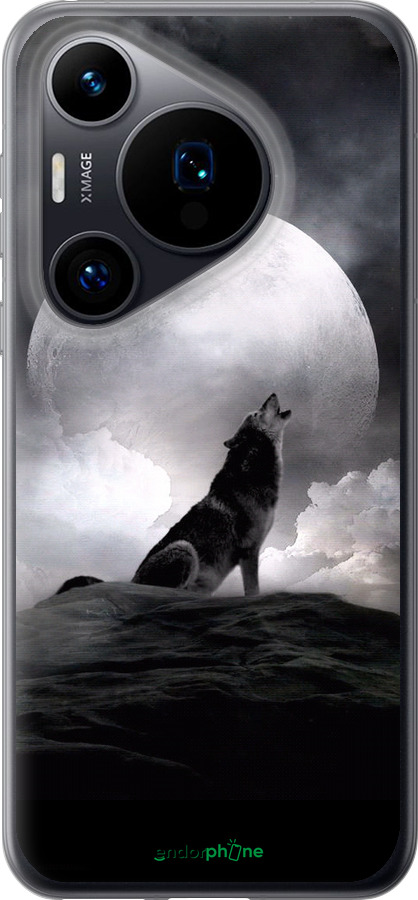 Силиконовый чехол Воющий волк для Huawei Pura 70 - 934u-3703 изображение 