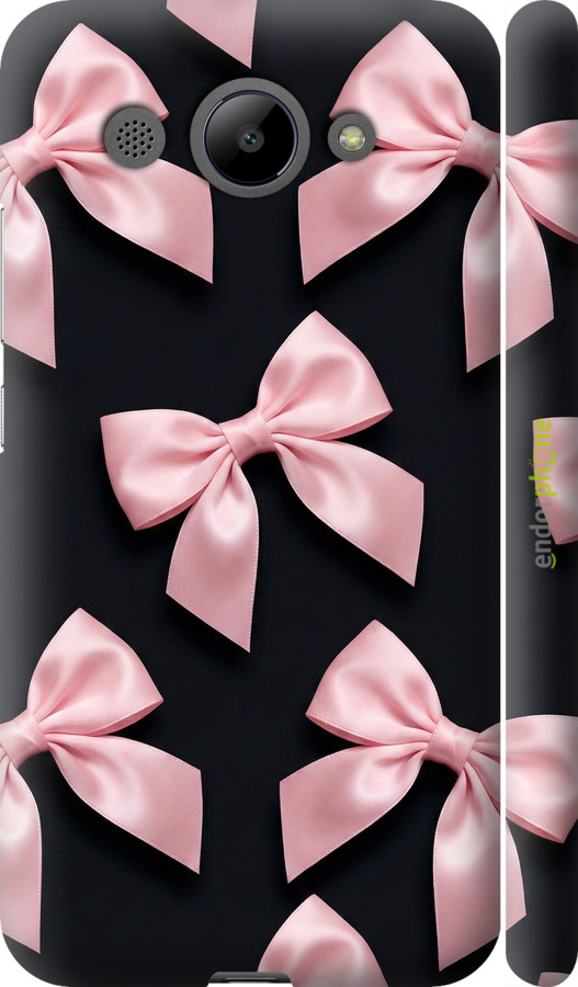 3D пластиковый матовый чехол Coquette Ribbons Dark Coquette для Huawei Y3 2017 - 6767m-991 изображение 