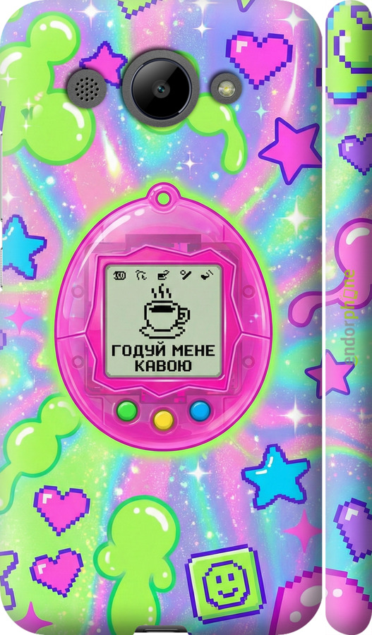 3D пластиковий матовий чехол Y2K Aesthetic Retro Pet: Годуй мене кавою для Huawei Y3 2017 - 6784m-991 изображение 