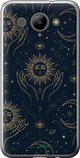 2D пластиковий чехол Celestial Harmony: Sun & Moon Gold Mystic Pattern для Huawei Y3 2017 - 6778t-991 изображение 
